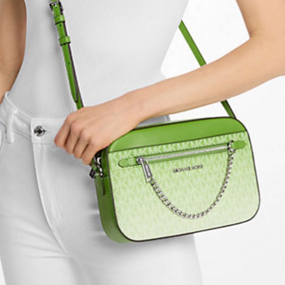 Michael Kors Jet Set Large Ombré Signature Logo Crossbody Body
Jungle Green - Picture 11 of 16